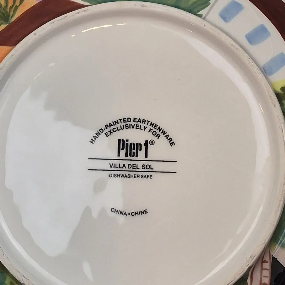 Pier 1 Villa Del Sol Hand-Painted Earthenware 11